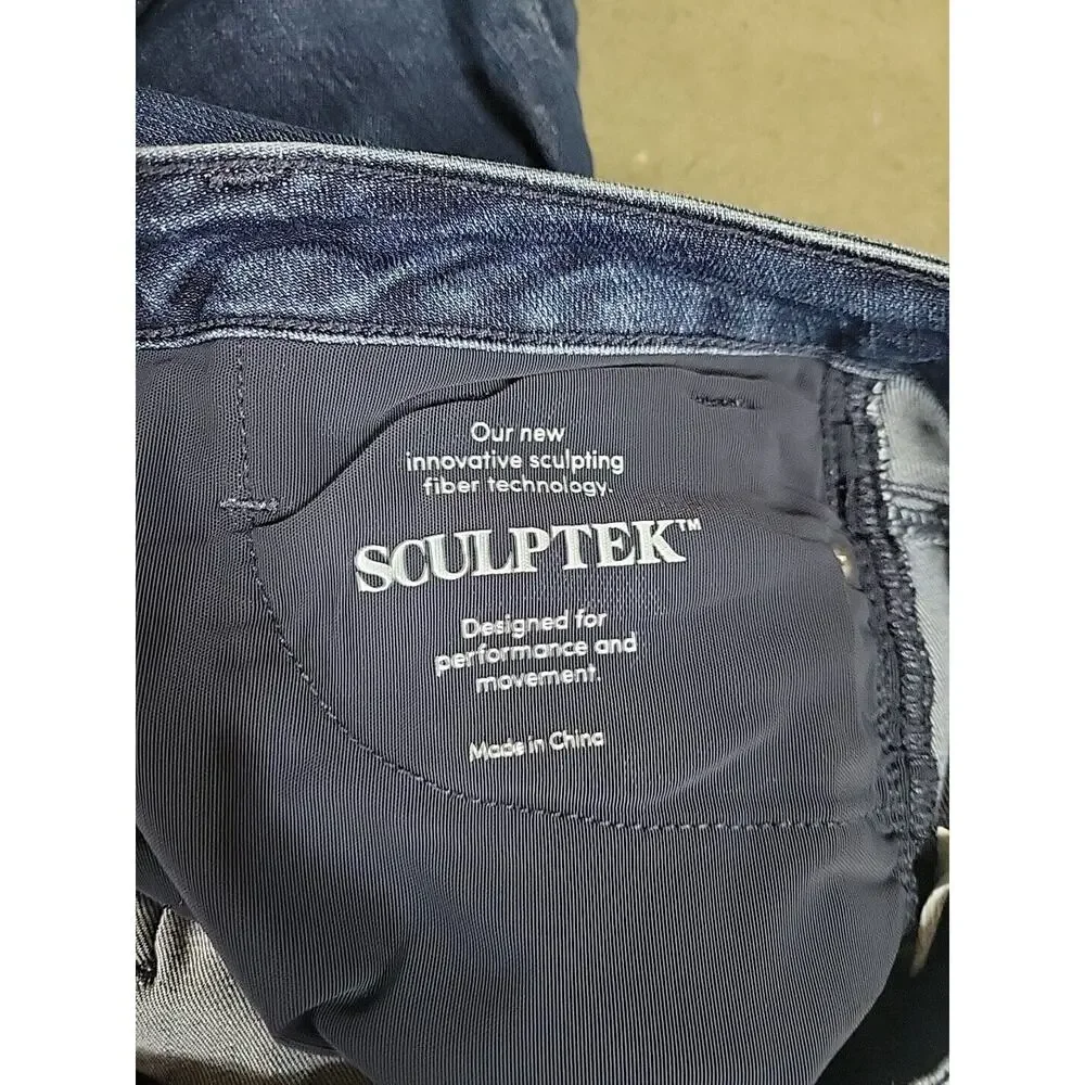 Athleta slim skinny jeans 4 womens 2625 blue denim‎ 30x29 sculptek